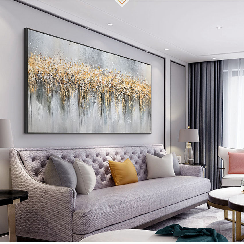 Hand-Painted Abstract Scenery Oil Painting – Modern W