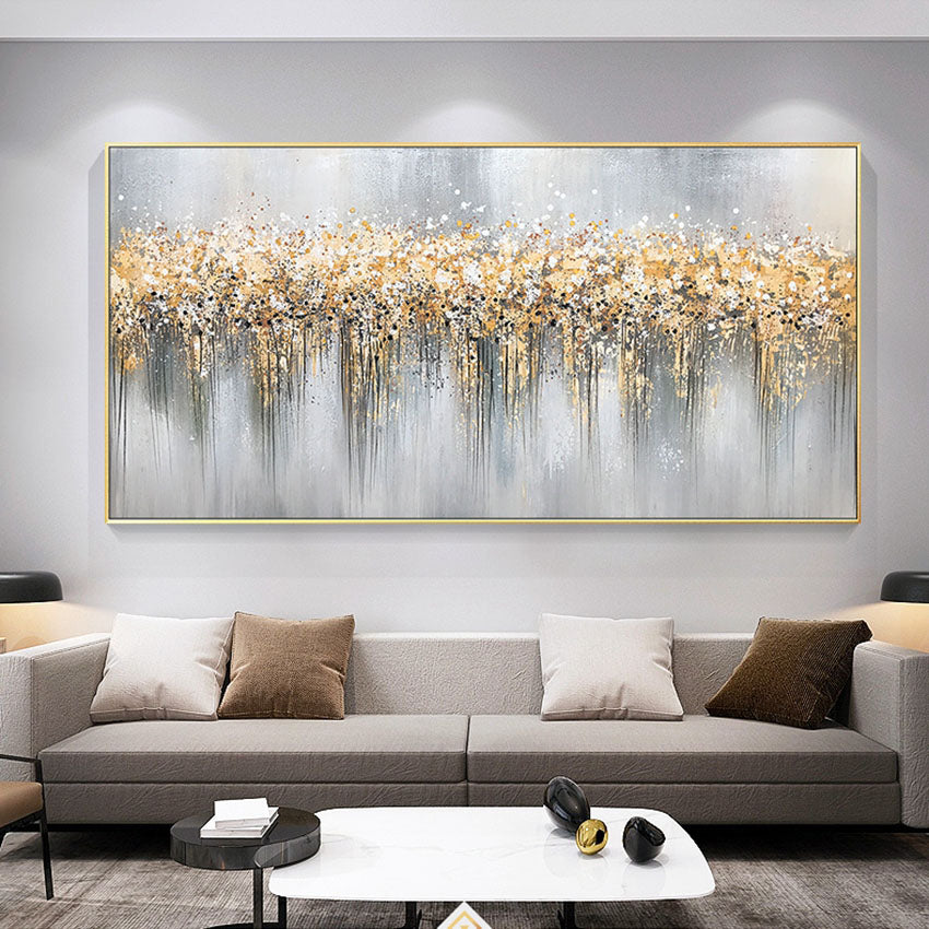 Hand-Painted Abstract Scenery Oil Painting – Modern W