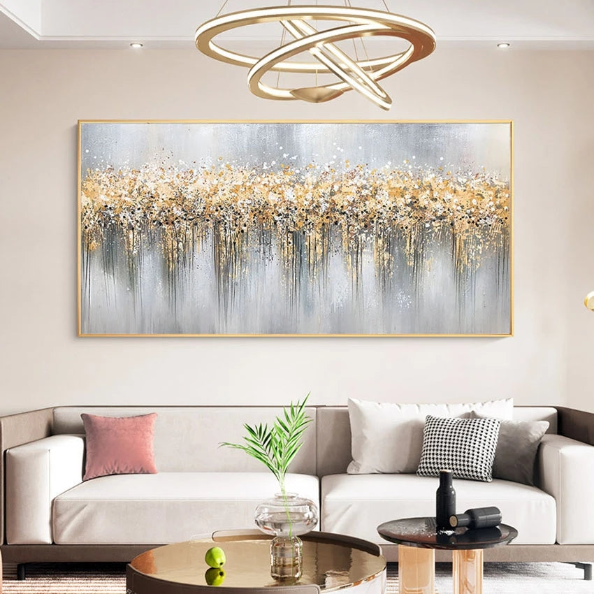 Hand-Painted Abstract Scenery Oil Painting – Modern W