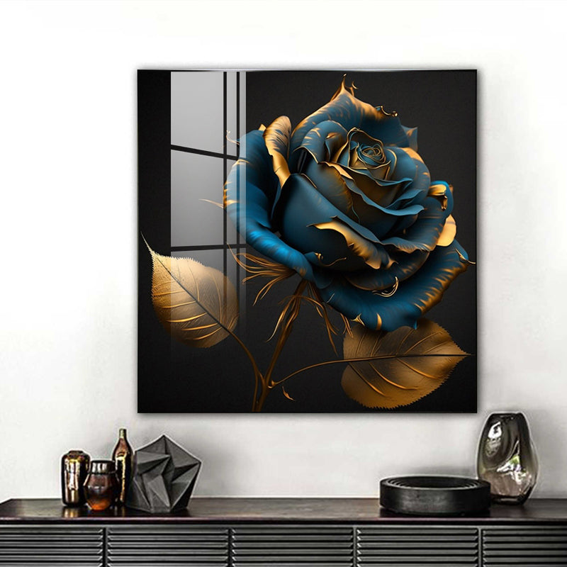 Modern Luxury Abstract Rose Flower Canvas Print – Ideal for Living Room Decor & Gifts.