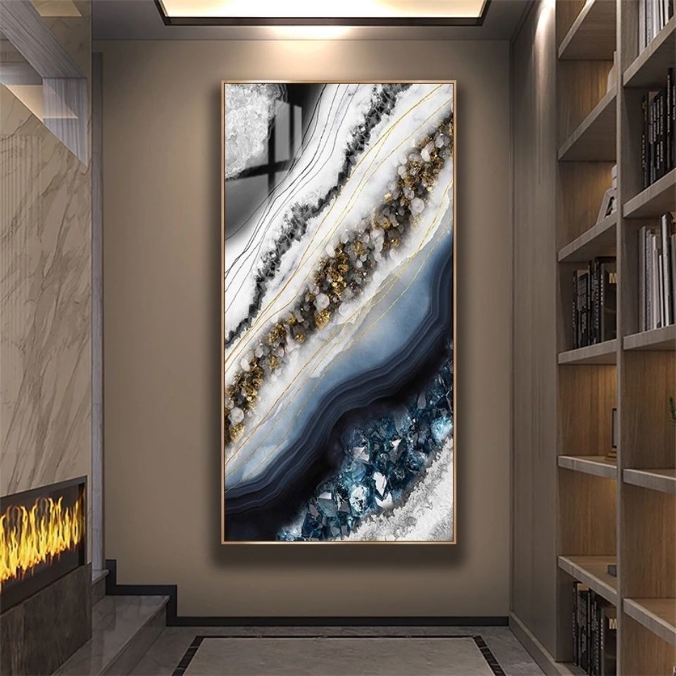 Hot Selling Abstract Luxury Marble Landscape 5D Diamond Crystal Painting – Wall Art for Home Decor.