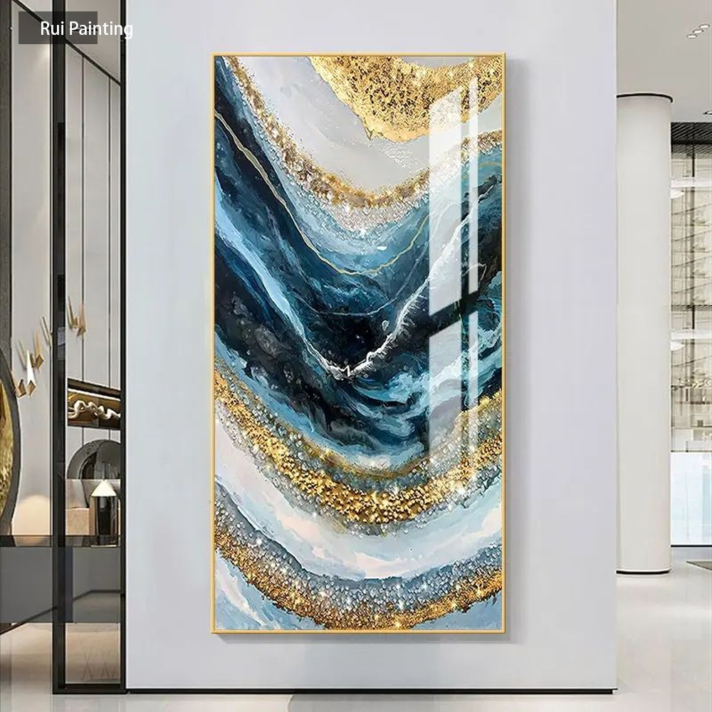Hot Selling Abstract Luxury Marble Landscape 5D Diamond Crystal Painting – Wall Art for Home Decor.